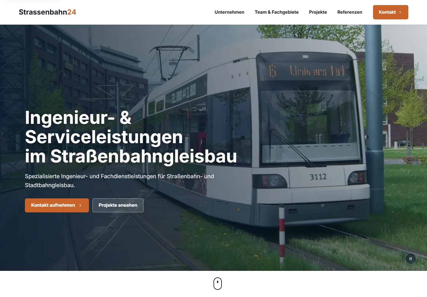 Echter Screenshot des Strassenbahn24-Relaunchs